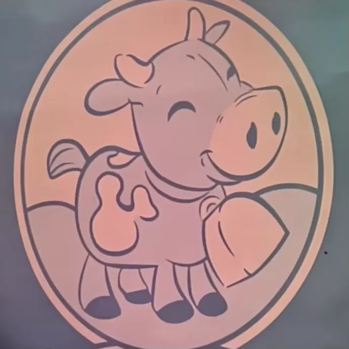 Roundup Rodeo BBQ Cow Hidden Mickey